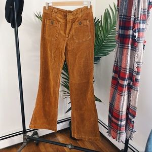 Free People Hip Hugging Corduroy Flare Pants